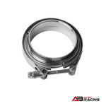 Stainless Steel V Band Turbo Downpipe Exhaust Clamp & Flange Kit - A.B.Racing Supension Parts