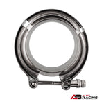 Stainless Steel V Band Turbo Downpipe Exhaust Clamp & Flange Kit - A.B.Racing Supension Parts