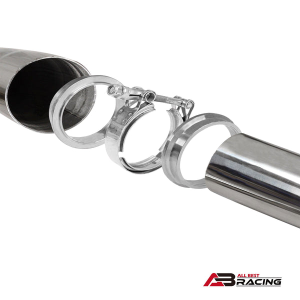 Stainless Steel V Band Turbo Downpipe Exhaust Clamp & Flange Kit - A.B.Racing Supension Parts
