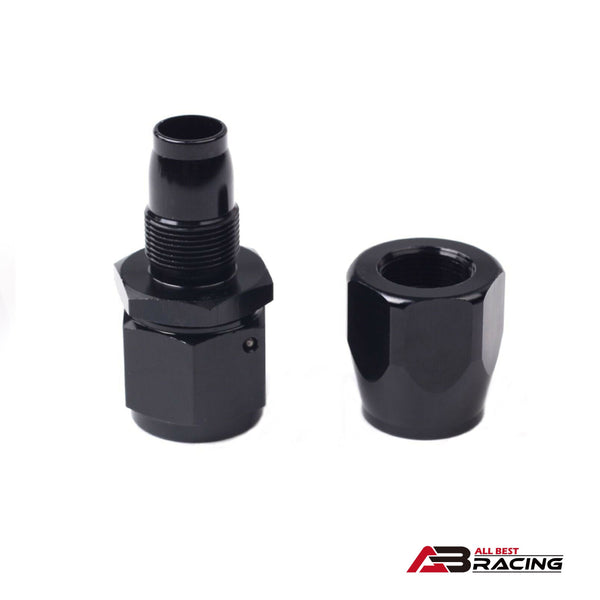 4Pcs AN4 AN8 0 Degree Straight Fuel Oil Gas Line Hose End Fitting Connector Black - A.B.Racing Supension Parts