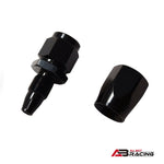 4Pcs AN4 AN8 0 Degree Straight Fuel Oil Gas Line Hose End Fitting Connector Black - A.B.Racing Supension Parts