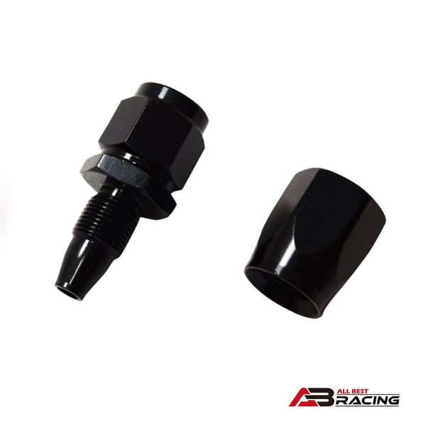 4Pcs AN4 AN8 0 Degree Straight Fuel Oil Gas Line Hose End Fitting Connector Black - A.B.Racing Supension Parts